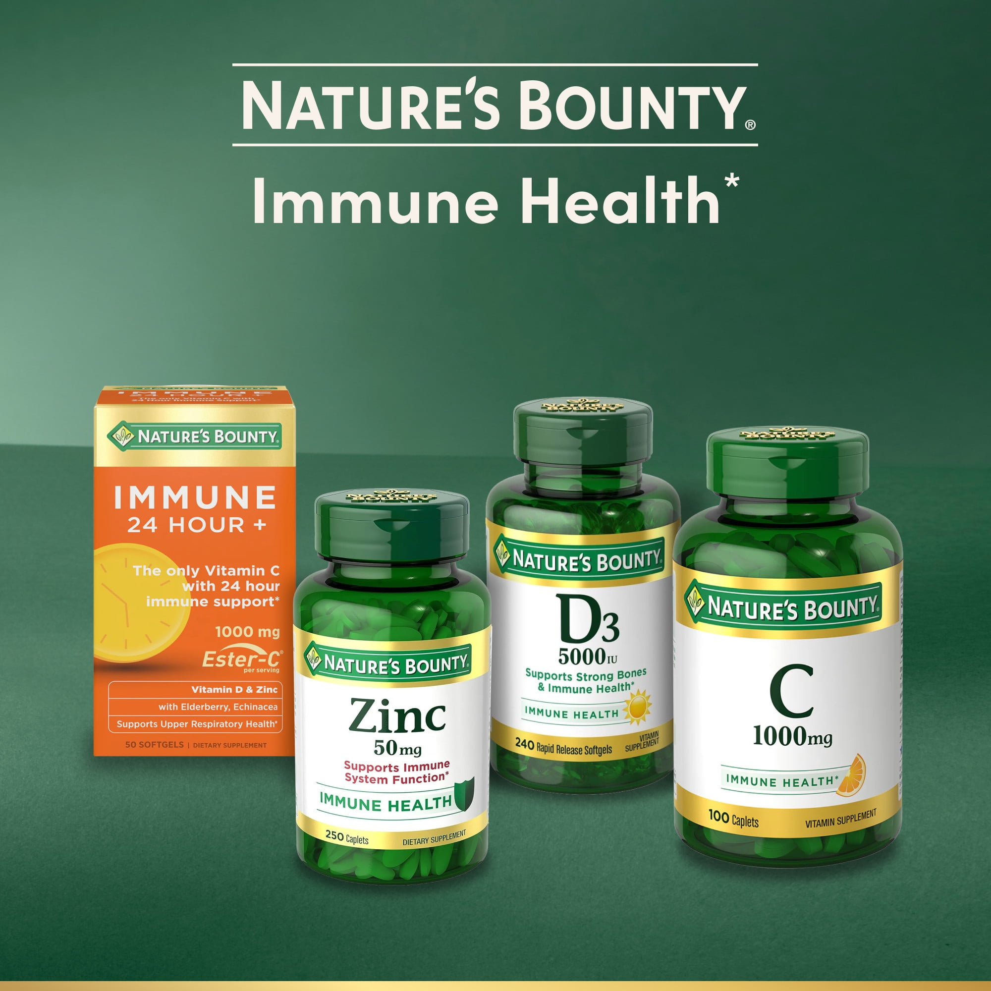 (3 pack) Nature's Bounty Vitamin D3 Gummies, 50 mcg, 2000 IU, Immune Support, Vitamin Supplement, Multi-flavored, 160 Count