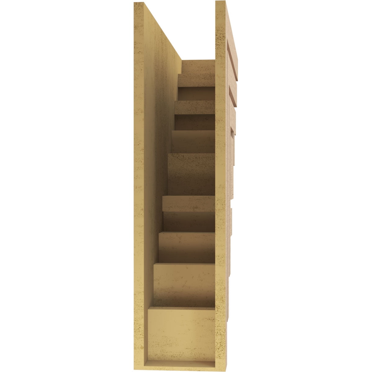 9"W x 36"D x 36"H Thin Landon Rough Cedar Woodgrain TimberThane Corbel, Primed Tan