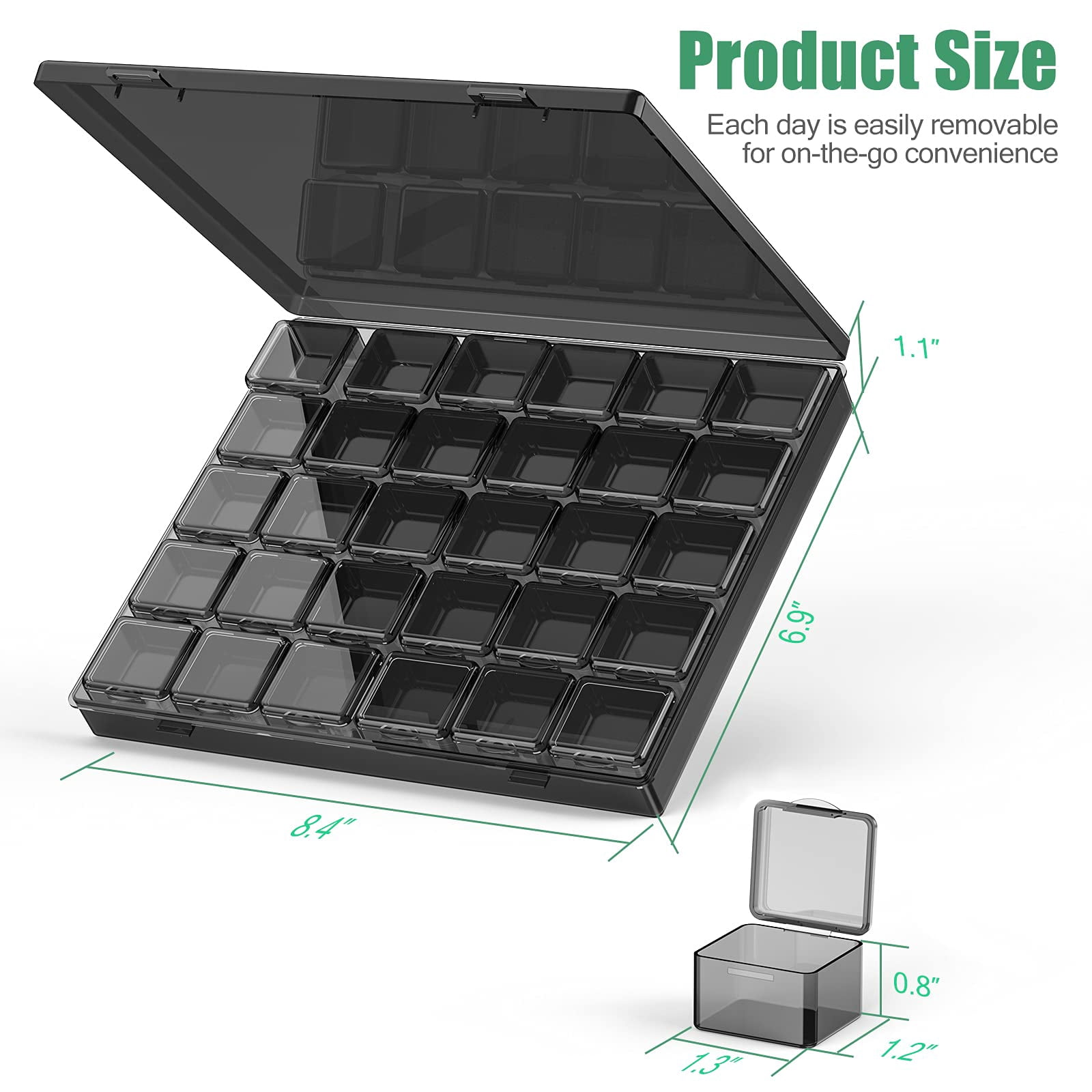 30 Pack Stackable Plastic Storage Containers with Lids, Mini Organizers for Beads, Glitter, Slime, Paint, and Seed Storage, Durable and Compact