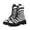 White, variant on Women's Black and White Hypnotic Swirl Combat Boots,Comfort Lug Sole, Gothic Punk Optical Illusion Lace-Up Platform Ankle Boots with Inside Zipper for Festival, Rave, Club Wear