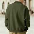 thumbnail image 4 of Men’s Polo Shirts Long Sleeve Button Down Tees Shirts Slim Fit Green Mens Shirts Summer, 4 of 6