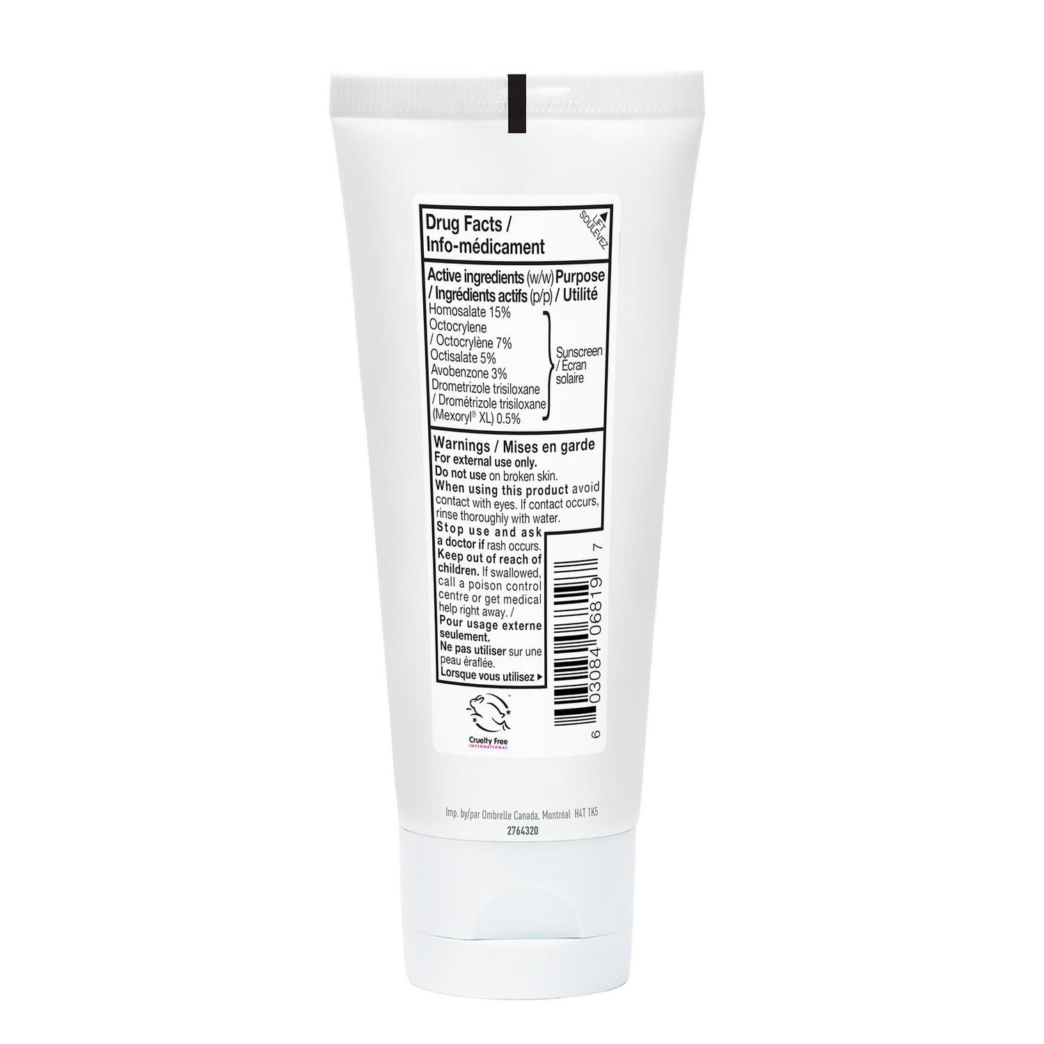 Garnier Ombrelle Sensitive Expert+ Écran solaire visage FPS 60, testé par des dermatologues, peaux sensibles, hypoallergénique, non gras, sans parfum, protection à large spectre UVA/UVB, 90ml Écran solaire