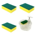 thumbnail image 4 of Dispensador de jabón de cocina con soporte para esponja y 4 esponjas, dispensador con bomba de jabón líquido portátil recargable para Bar de Hotel en Redondo, 4 of 9