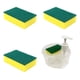 thumbnail image 4 of Dispensador de jabón líquido 2 en 1, dispensador de jabón para lavavajillas y 4 esponjas, dispensador de bomba de jabón líquido portátil para Hotel Redondo, 4 of 9