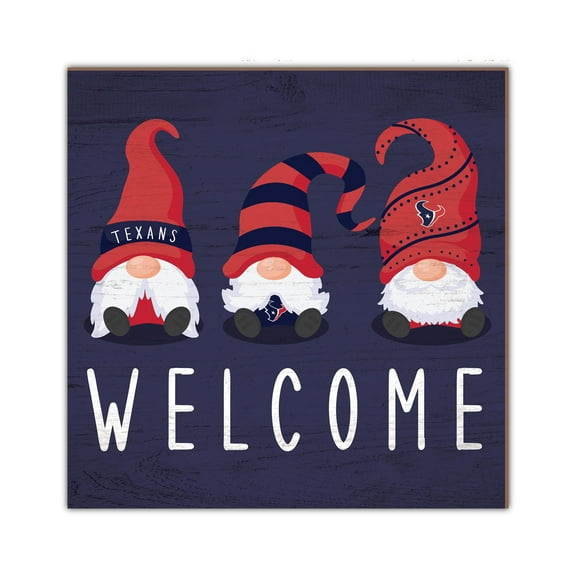 Houston Texans 10'' x 10'' Welcome Gnomes Sign