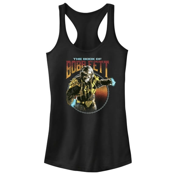 Junior's Star Wars: The Book of Boba Fett Black Krrsantan  Racerback Tank Top Black Small