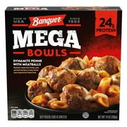 Banquet Mega Bowls Dynamite Penne and Meatballs, Frozen Meal, 14 oz (Frozen)