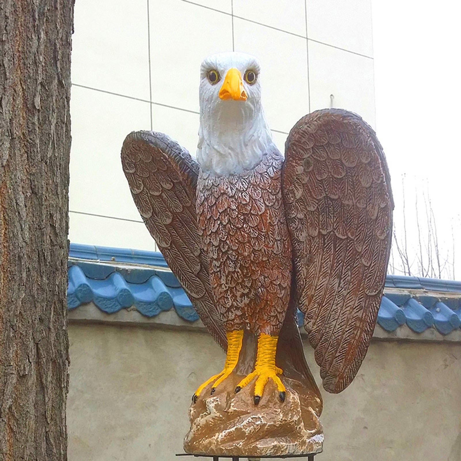 Garden Fake Eagle Decoy Statue Garden Yard Ornaments, Life-Like Bird Repellent Garden Protectors, Natural Enemy Pest Deterrent Yard Patio Decor