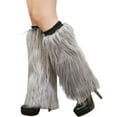 thumbnail image 2 of Bobasndm Faux Fur Leg Warmers Fur Heels Long Boots Cuff Cover, Furry Soft Fur Leg Warmers for Boots, 2 of 9