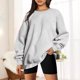 thumbnail image 5 of Sudadera Sudaderas de otoño para mujer Sudadera con capucha informal Traje de vacaciones suelto de gran tamaño Cgtredaw Gris T XXL para Mujer, 5 of 7