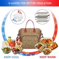 thumbnail image 4 of Brown Christmas Pattern Womens Lunch Box for Work,Insulated Large Lunch Bag for Tween and Teen,Loncheras Para Mujer,Leakproof Adult Lunch Bag for Work,Beach,Travel,Picnic,Camping, 4 of 7