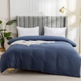thumbnail image 2 of Sentmoon Comforter Cover Bedding Set Washed Solid Color Core Soft Comforter Style Dorm Bed Set Breathable Lightweight Cozy Fabric Fresh Tone Set for Apartment Guest Room and Easy Refresh, 2 of 9