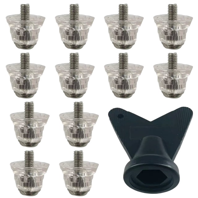 12 Pcs Crampons de Bottes de Football, Pointes Stables Antidérapantes pour Chaussures de Rugby, Chaussures de Randonnée 16 mm