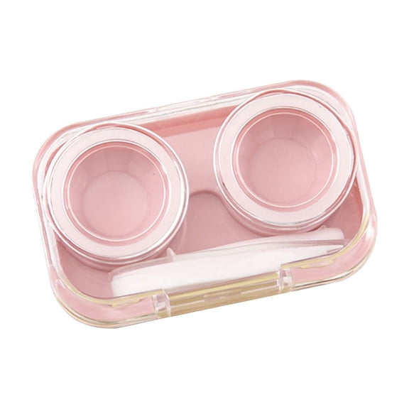 Contact Lens Case,Travel Size Flip Top Cute Contact Lenses Applicator Remover Tool Kit for Daily Outdoor Pink