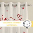 thumbnail image 6 of Pink Valentines Day Kitchen Curtains Window Panels, Love Heart Eucalyptus Botanical Rustic Insulated Window Treatment Curtain, Grommet Curtains for Bedroom/Living Room/Bathroom, 2 Piece 52"Wx63"L, 6 of 8
