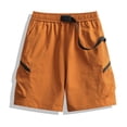 thumbnail image 1 of Pantalones cortos cargo informales para hombre: ajuste holgado para hacer ejercicio en verano, transpirables, sin elasticidad, bolsillos utilitarios para uso diario al aire libre., 1 of 5