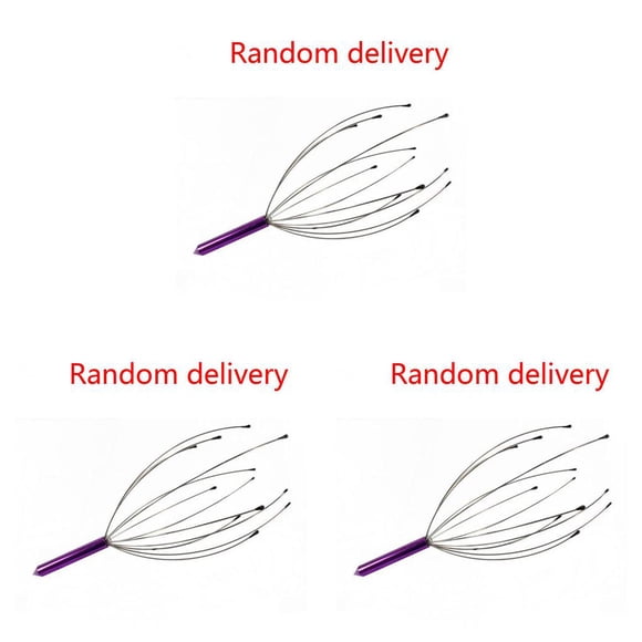 Qarigey Head Massager Neck Scalp Scratcher Stress Stainless Relief Steel Shape Color Body Portable Random Massage Type2