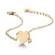 thumbnail image 2 of EeaseMX Tobillera de playa para mujer, cadena de moda dorada con forma de corazón y melocotón, joyería decorativa para niñas (dorada), 2 of 7