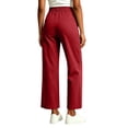thumbnail image 6 of hoksml Women's Straight Leg Cropped Pants Button Front High Waisted Wide Leg Trousers with Pockets for Daily Wear And Everyday Commuting, 6 of 9
