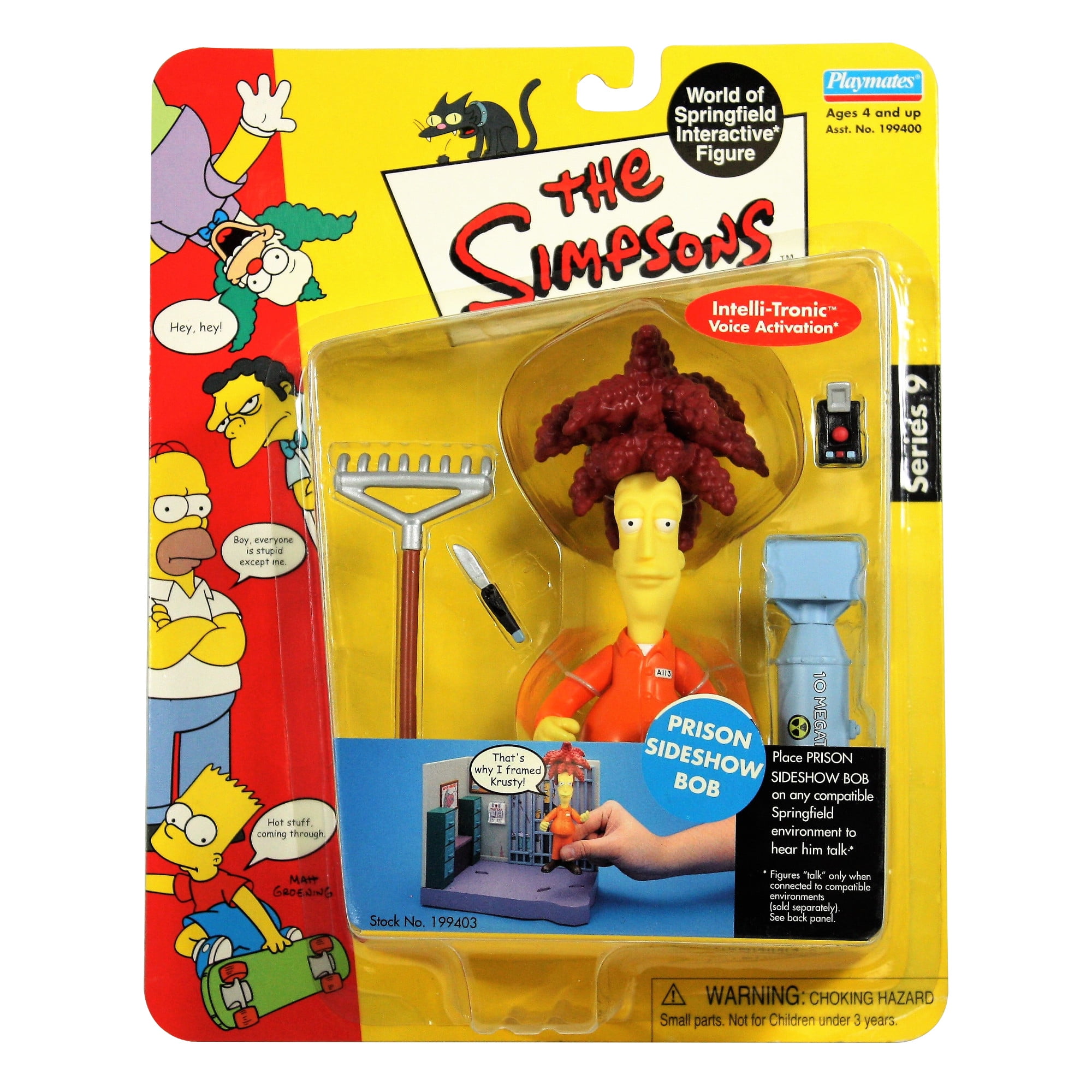 The Simpsons Series 9 Playmates Action Figure Prison Sideshow Bob