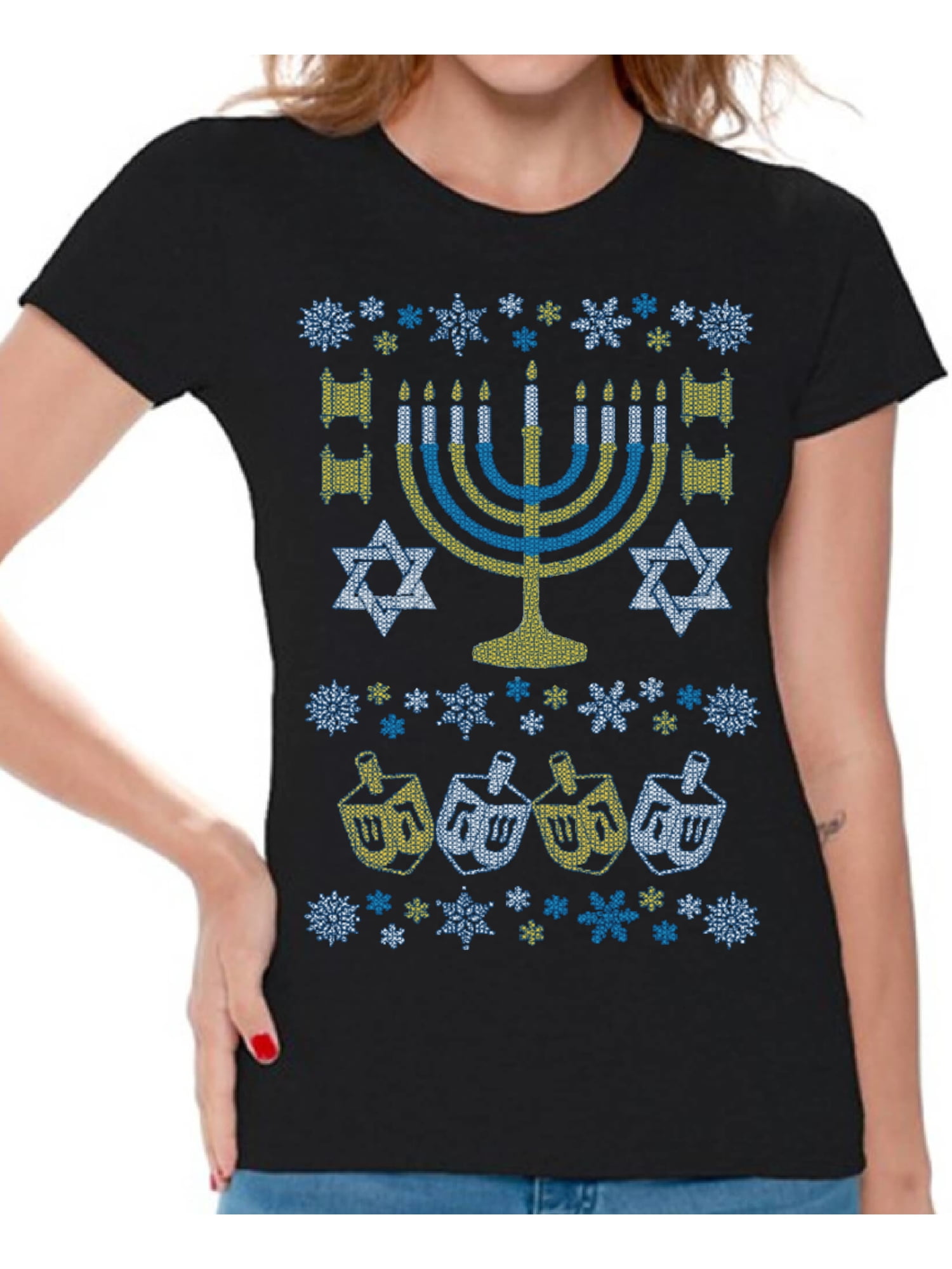 Funny Hanukkah Happy LlamaKkah Ugly Xmas Youth Kids T-Shirt Gift 