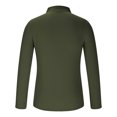 thumbnail image 4 of QATAINLAV Men's Muscle Polos Shirts Solid Casual Ribbed Knit Long Sleeve T-Shirts Slim Fit Button Lapel Golf Shirt Outdoor Sport Tops Army Green L Prime Today, 4 of 6