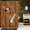 thumbnail image 2 of Manfei Mallard Duck Print Shower Curtain 72Wx78L,Rustic Bird Bath Curtain, 2 of 5