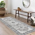 thumbnail image 1 of Boho Vintage Round Rug ft- Faux Wool Dreely Washable Area Rug Small Distressed Throw Rugs Floor Carpet for Door Mat Entryway Bedrooms Laundry (Round - ; Diameter Border ), 1 of 8