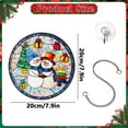 thumbnail image 3 of 7.9" Stained Glass Window Hanging - Suncatcher for Doors Home Christmas Decoration with Hook & Chain,Winter Sun Catcher Thanksgiving New Year Birthday Gift for Women Men(Snowman), 3 of 7