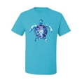 thumbnail image 2 of Sea Turtle Tie Dye Art Animal Lover Men's Graphic T-Shirt, Light Turquoise, 3XL, 2 of 3
