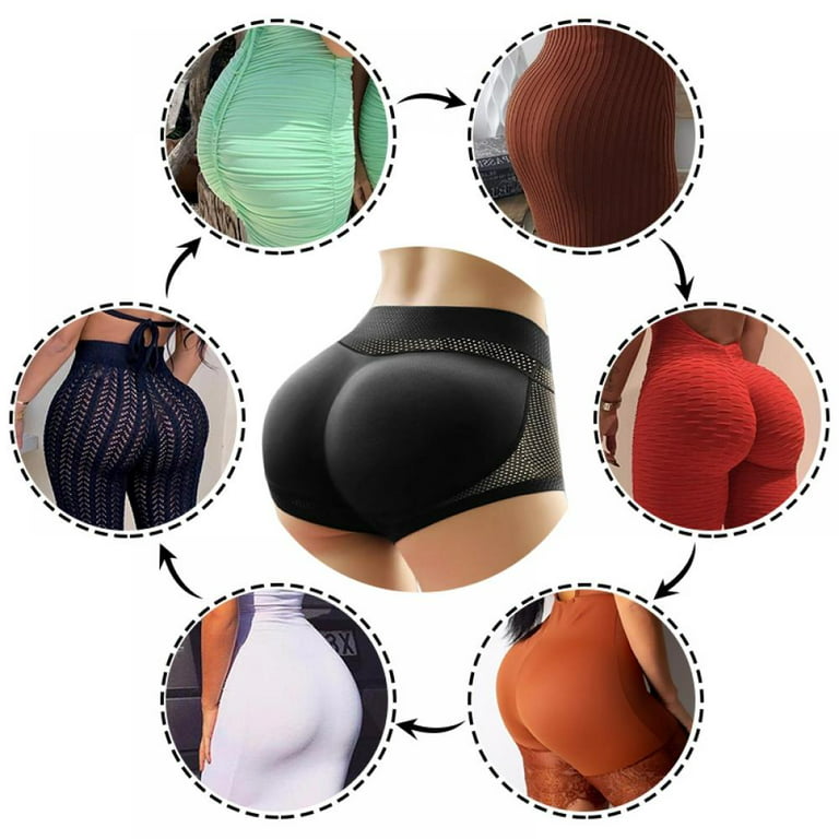 Fdit Soft Women Underwear Hip Enhancer Pad Creating Beautiful Curves with  Silicone Pad Sexy Butt Padded Panty Beige