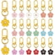 thumbnail image 1 of 20 llaveros de flores en 10 colores, con colgante de esmalte de flor de cerezo. Llavero con borla de flor. Adorno para llaves de coche., 1 of 6