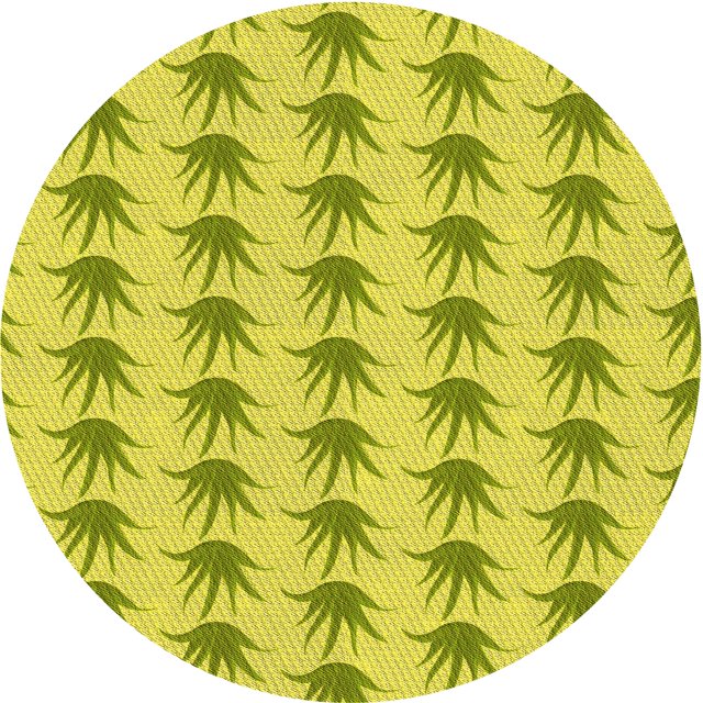 Ahgly Company Machine Washable Indoor Round Transitional Pistachio Green Area Rugs, 4' Round