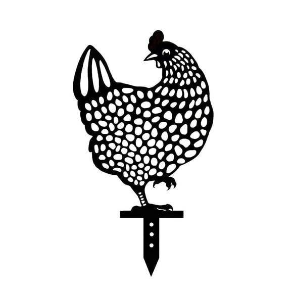 fsxdhpcsgfc Garden decoration Outdoor Garden Backyard Stakes Metal Hen Yard Metal for Playing Cards Sunflower Cardigan plus Size Vegetable Garden Markers for Garden for 60 Custom Yard Signs with