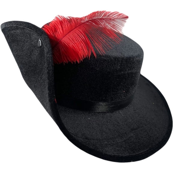 vlrwzc Gentleman Fedoras Hats Adult Musketeer Hat Classic 1920s Trilby Jazz Hat Manhattan Wide Brim Hat Feather Decor Vintage Zoro Caps