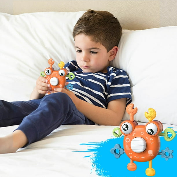 XZNGL Infant Finger Push Taste Rotating Crab Rattle Bath Play Water Grasp  Exercise Early Education Toys 