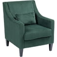 thumbnail image 7 of BISHE Mid-Century Modern Corduroy Accent Chair with Soft Cushions, Upholstered Armchair for Living Room, Bedroom, Office, Lounge, Comfortable Single Sofa Chair,Emerald, 7 of 7