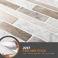 thumbnail image 4 of WOWSTAR 10-Sheet Peel and Stick Tiles, Marble Look Kitchen Backsplash Tiles, 12"x12" Multi, 4 of 8