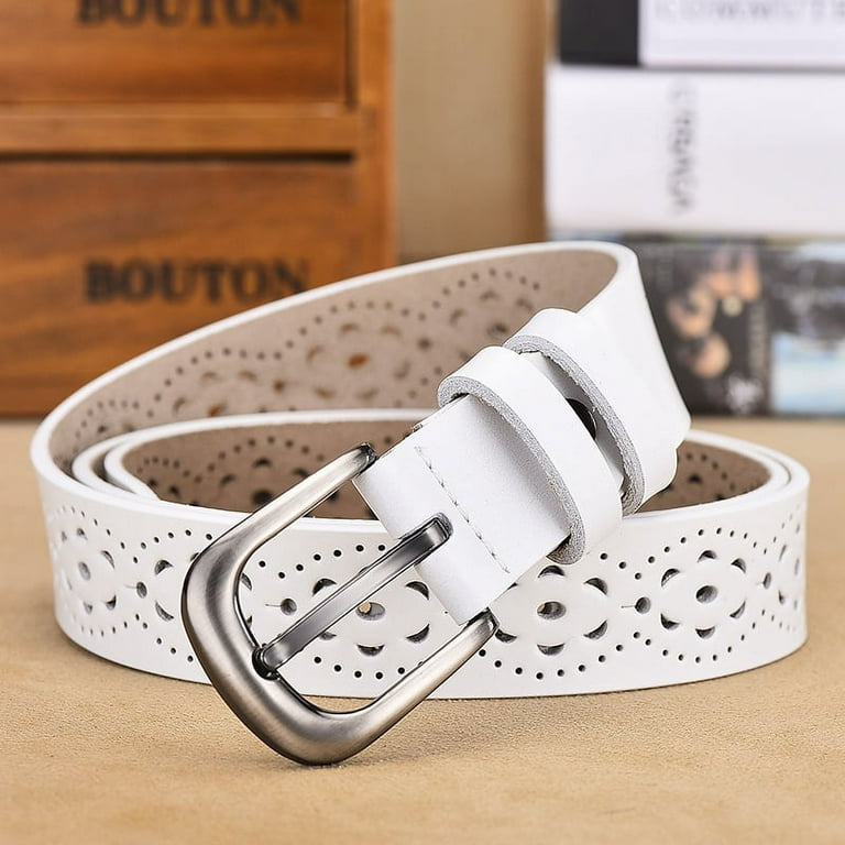 Women Plus Size Leather Belt for Jeans Dresses Pants Hollow  display picture 3