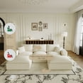 thumbnail image 3 of 108 Cloud Couch, Beige Modern Sectional Couches for Living Room, L-Shape Modular Sofa with Chaise, Deep Seat, Plush Corduroy, Left-Right Interchangeable, No Assembly, 3 of 10