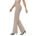 thumbnail image 2 of WILLBEST Pantalones Casuales de Mujer, Pantalones de Vestir con Corte Acampanado, Pantalones Rectos de Cintura Alta, Pantalones de Trabajo Informales de Negocios con Bolsillos, 121 Extra Grande, 2 of 5