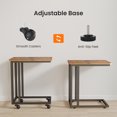 thumbnail image 6 of EDX C-Shaped End Table, Small Side Table for Couch, Sofa Table with Metal Frame for Living Room, Bedroom, Bedside, Rust, 6 of 9