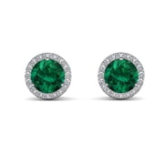 Cate & Chloe Royal May Birthstone 18k White Gold Plated Women Earrings with Swarovski Crystals
