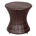 thumbnail image 1 of Mesa lateral para exterior Sundale de 51 cm, marrón, ratán, estructura de acero, 1 of 7