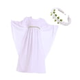 thumbnail image 2 of Disfraz de ángel para niña, vestido blanco, ropa de juego de rol para niños, vestido de ángel para M, 2 of 9