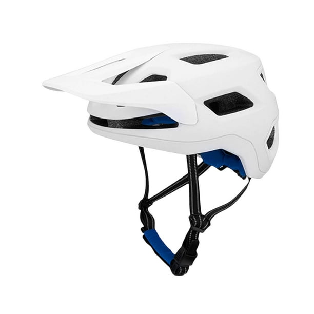 Casco de bicicleta, accesorios de ciclismo, ala ancha, equipo a prueba de golpes, almohadilla interior desmontable Blanco