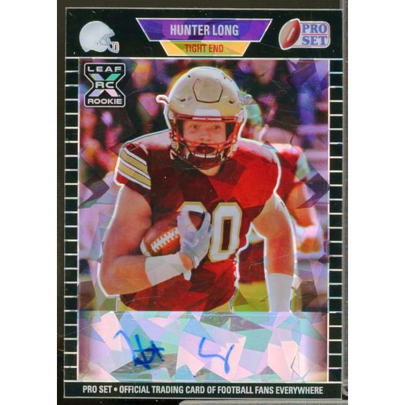 Hunter Long Rookie 2021 Leaf Pro Set Metal Autographs Crystals Black #PAHL1