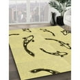 thumbnail image 3 of Ahgly Company Machine Washable Indoor Rectangle Transitional Sun Yellow Area Rugs, 5' x 7', 3 of 7