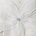 thumbnail image 5 of Women's Crystal Beads Floral Brooch Pin - 3D Mesh Flower with Irregular Ribbon Leaf Design for Bridal Wedding Dress Decoration, Prom Evening Attire Accessory (1 Piece), 5 of 7