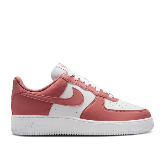 Nike Air Force 1 '07 WMNS Shoes, White/Metallic Silver/Canyon Pink, Size 8